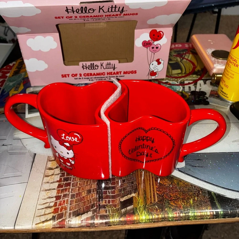 Ceramic heart Mug Set